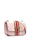 Guess Nelka Front Stripe Mini Crossbody Bag, Pale Pink