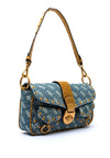 Guess Sardinia 4G Logo Shoulder Bag, Denim