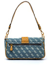 Guess Sardinia 4G Logo Shoulder Bag, Denim