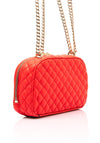 Guess Eco Rainee Quilted Mini Crossbody Bag, Coral
