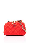 Guess Eco Rainee Quilted Mini Crossbody Bag, Coral