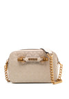 Guess Aveta Small Gloss Logo Shoulder Bag, Stone