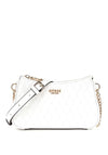 Guess Betula Patent Quilted Shoulder Bag, White