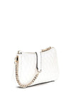 Guess Betula Patent Quilted Shoulder Bag, White