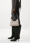 Guess Loralee 4G Peony Woven Shoulder Bag, White Logo