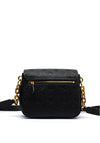 Guess Izzy Peony Debossed Logo Crossbody Bag, Black