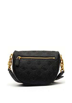 Guess Izzy Peony Mini Crossbody Bag, Black