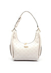 Guess Phoebe 4G Peony Printed Hobo Shoulder Bag, Off White