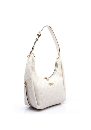 Guess Phoebe 4G Peony Printed Hobo Shoulder Bag, Off White