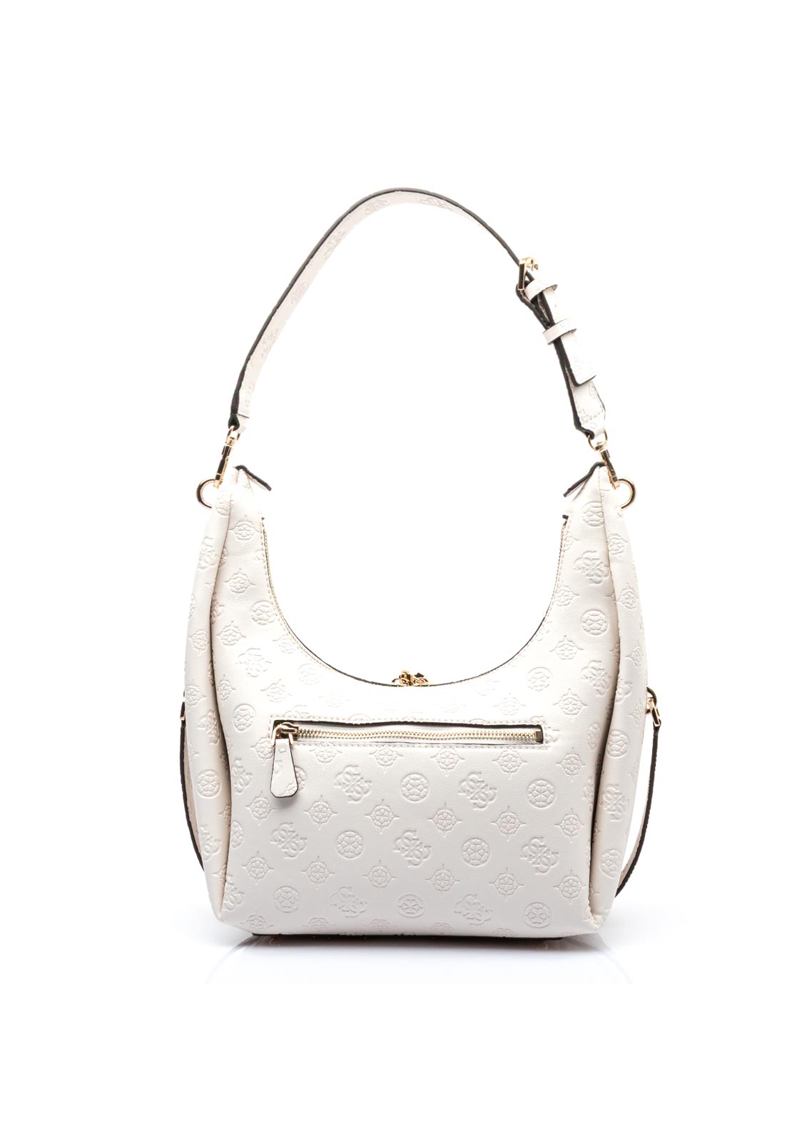 Guess Phoebe 4G Peony Printed Hobo Shoulder Bag, Off White