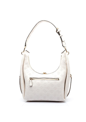 Guess Phoebe 4G Peony Printed Hobo Shoulder Bag, Off White