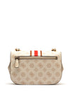 Guess Nelka Front Stripe Mini Crossbody Bag, Cream