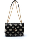 Guess Deesa Peony Medium Shoulder Bag, Black