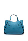Guess Keandra 4G Peony Printed Medium Grab Bag, Slate Blue