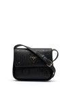 Guess Keandra 4G Peony Printed Crossbody Bag, Black