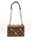 Guess Eliette Peony 4G Logo Small Shoulder Bag, Latte