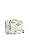Guess Arlena Logo Print Crossbody Bag, White