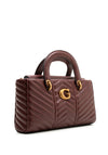 Guess Lovide Mini Quilted Satchel Bag, Merlot