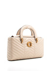 Guess Lovide Mini Quilted Satchel Bag, Stone