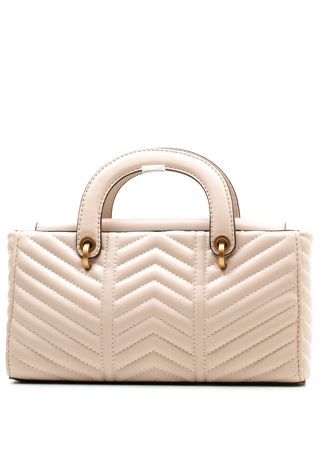 Guess Lovide Mini Quilted Satchel Bag, Stone