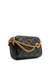 Guess Gracelynn Mini Double Zip Top Crossbody Bag, Black