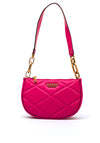 Guess Cilian Top Zip Saddle Shoulder Bag, Fuchsia
