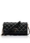 Guess Giully II Mini Quilted Smartphone Crossbody Bag, Black