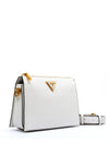 Guess Lossie Saffiano Mini Crossbody, White