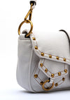 Guess Sardinia Vintage Studded Shoulder Bag, White