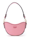 Guess Sarita Faux Leather Half Moon Shoulder Bag, Pink Bubblegum