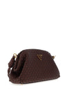 Guess Lisbet Woven Shoulder Bag, Mahogany