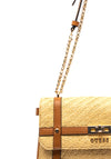 Guess Emilee Straw Detail Crossbody Bag, Natural