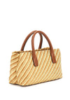 Guess Simona Raffia Weave Satchel Bag, Natural & Warm Tan