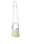 Guess Atalia Raffia Mini Bucket Bag, Natural White