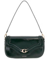 Guess Dea Patent Faux Leather Small Shoulder Bag, Green