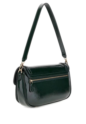 Guess Dea Patent Faux Leather Small Shoulder Bag, Green
