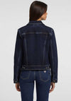 Guess Womens Slim Denim Trucker Jacket, Dark Blue