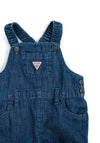 Guess Baby Boy Denim Dungaree Shorts and Tee Set, Blue