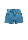 Guess Older Girl Bead Detail Denim Shorts, Blue
