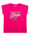 Guess Older Girl Sequins Short Sleeve Tee, Pink