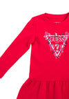 Guess Girl Long Sleeve Floral Detail Dress, Pink