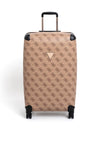 Guess Berta Travel 28” 4G Logo 8 Wheel Spinner Suitcase, Brown
