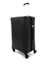 Guess Wilder 4G Peony 25” 8-Wheeler Spin Suitcase, Black