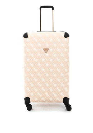 Guess Berta 4G 28” 8-Wheeler Spin Suitcase, Sand
