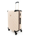 Guess Berta 4G 28” 8-Wheeler Spin Suitcase, Sand