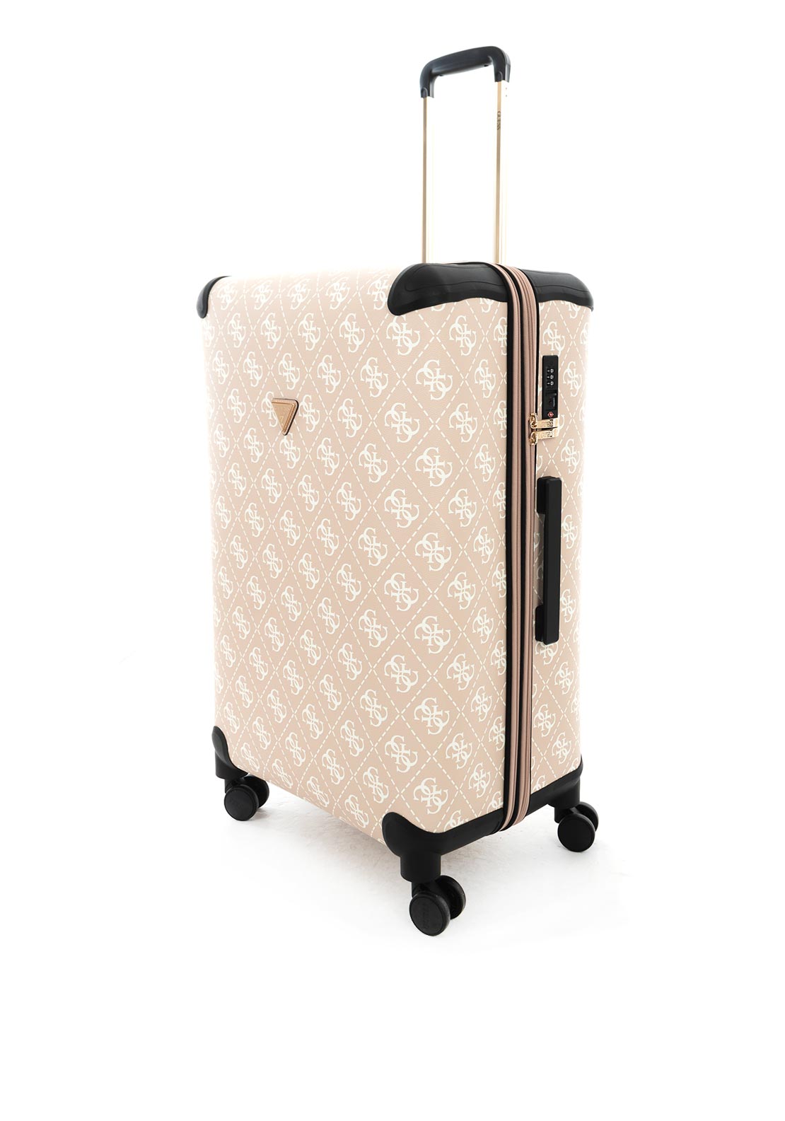 Guess Berta 4G 28” 8-Wheeler Spin Suitcase, Sand