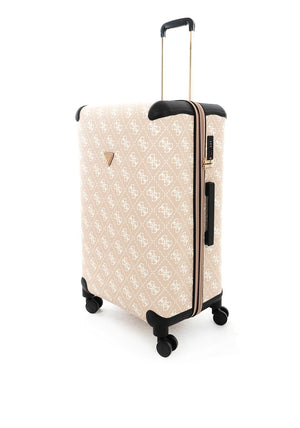 Guess Berta 4G 28” 8-Wheeler Spin Suitcase, Sand