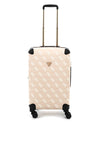 Guess Berta 4G 25” 8-Wheeler Spin Suitcase, Beige