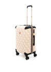 Guess Berta 4G 25” 8-Wheeler Spin Suitcase, Beige