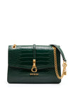 Guess James Faux Reptile Print Shoulder Bag, Forest